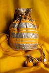 Buy Preeti S Kapoor Yellow Gota Patti, Tassels Embroidered Potli Bag at Aza Fashions Buy_Preeti S Kapoor_Yellow Gota Patti, Tassels Embroidered Potli Bag _at_Aza_Fashions