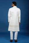 Shop_Arihant Rai Sinha_Cream Silk, Polyester, Viscose Embroidery, Sequins Chevron Sherwani Set _at_Aza_Fashions