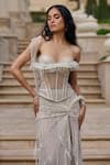 Tarun Tahiliani_Embellished Fishtail Skirt With Bustier _Online_at_Aza_Fashions