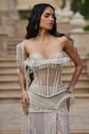Buy_Tarun Tahiliani_Embellished Fishtail Skirt With Bustier _Online_at_Aza_Fashions