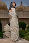 Buy_Tarun Tahiliani_Embellished Tissue Kanjivaram Saree With Blouse _Online_at_Aza_Fashions