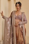 Buy_Tarun Tahiliani_Bidri Kanjivaram Saree With Blouse _Online_at_Aza_Fashions