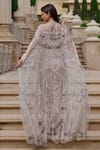 Shop_Tarun Tahiliani_Crystal Embellished Cape Set _at_Aza_Fashions