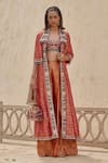 Buy_Tarun Tahiliani_Gharchola Embroidered Jacket Set _at_Aza_Fashions