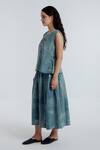 Shop_Rias Jaipur_Blue Cotton Indigo Skirt _at_Aza_Fashions