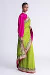 Naina Jain_Bandhani Silk Saree With Unstitched Blouse Fabric _Online_at_Aza_Fashions