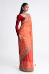 Buy_Naina Jain_Bandhani Silk Saree With Unstitched Blouse Fabric _Online_at_Aza_Fashions