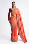 Buy_Naina Jain_Bandhani Silk Saree With Unstitched Blouse Fabric _at_Aza_Fashions