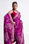 Buy_Naina Jain_Bandhani Silk Saree With Unstitched Blouse Fabric _Online_at_Aza_Fashions