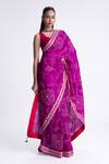 Shop_Naina Jain_Bandhani Silk Saree With Unstitched Blouse Fabric _Online_at_Aza_Fashions