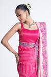 Buy_Naina Jain_Metallic Silk Embroidered Saree With Unstitched Blouse Fabric _Online_at_Aza_Fashions