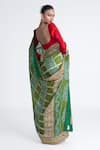 Shop_Naina Jain_Gharchola Banarasi Saree With Unstitched Blouse Fabric _at_Aza_Fashions