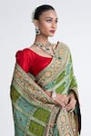 Shop_Naina Jain_Gharchola Banarasi Saree With Unstitched Blouse Fabric _Online_at_Aza_Fashions