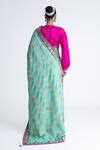 Shop_Naina Jain_Bandhani Silk Saree With Unstitched Blouse Fabric _at_Aza_Fashions