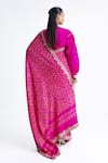 Shop_Naina Jain_Bandhani Silk Saree With Unstitched Blouse Fabric _at_Aza_Fashions