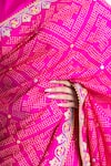 Shop_Naina Jain_Bandhani Silk Saree With Unstitched Blouse Fabric _Online_at_Aza_Fashions