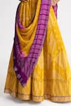 Buy_Naina Jain_Yellow Bandhani Lehenga Set _Online_at_Aza_Fashions