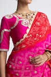 Shop_Naina Jain_Red Rani Bandhani Silk Lehenga Set _Online_at_Aza_Fashions