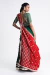 Shop_Naina Jain_Green Crushed Silk Lehenga Set _at_Aza_Fashions