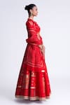 Naina Jain_Red Patchwork Lehenga Set _Online_at_Aza_Fashions
