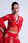 Shop_Naina Jain_Red Patchwork Lehenga Set _Online_at_Aza_Fashions