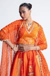 Shop_Naina Jain_Orange Patchwork Lehenga Set _Online_at_Aza_Fashions