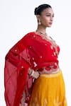 Naina Jain_Ekam Yellow & Red Lehenga Set _Online_at_Aza_Fashions