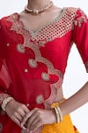 Buy_Naina Jain_Ekam Yellow & Red Lehenga Set _Online_at_Aza_Fashions