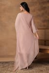 Shop_Isha Gupta Tayal_Pastel Pink Silk Embroidered Kurta Set _at_Aza_Fashions