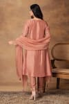 Shop_Isha Gupta Tayal_Mocha Pink Silk Embroidered Kurta Set _at_Aza_Fashions