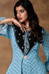 Buy_Isha Gupta Tayal_Powder Blue Peplum Top & Pant Set _Online_at_Aza_Fashions