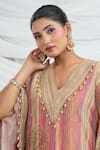 Shop_Ellemora Fashions_Multi Colour Stripes Pattern Kaftan Set _Online_at_Aza_Fashions