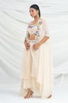 Shop_Ellemora Fashions_Embroidered Shrug Skirt Set _Online_at_Aza_Fashions