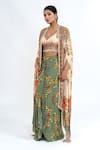 Buy_Ellemora Fashions_Printed Shrug Skirt Set _Online_at_Aza_Fashions