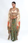Buy_Ellemora Fashions_Printed Shrug Skirt Set _at_Aza_Fashions