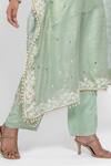Ellemora Fashions_Green Thread Kaftan Kurta Set _Online_at_Aza_Fashions