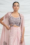 Buy_Ellemora Fashions_Floral Frenzy Embroidered Cape Skirt Set 