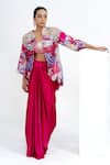 Buy_Ellemora Fashions_Feather Majesty Embroidered Jacket Set _at_Aza_Fashions