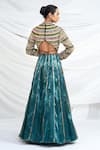 Ellemora Fashions_Emerald Empire Embroidered Lehenga Set _Online_at_Aza_Fashions