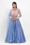 Buy_Ellemora Fashions_Glacial Glamour Stripe Pattern Lehenga Set _at_Aza_Fashions