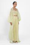 Buy_Ellemora Fashions_Lemon Luxe Pattern Draped Skirt Set _Online_at_Aza_Fashions