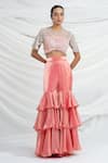 Buy_Ellemora Fashions_Jewel Whisper Embroidered Blouse & Palazzo Set _at_Aza_Fashions