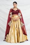 Buy_Ellemora Fashions_Royale Embroidered Blouse Lehenga Set _at_Aza_Fashions