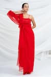 Ellemora Fashions_Crimson Ember Dress With Shrug _Online_at_Aza_Fashions