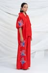 Shop_Ellemora Fashions_Crimson Charm Embroidered Shirt With Pant _Online_at_Aza_Fashions