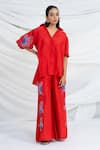 Buy_Ellemora Fashions_Crimson Charm Embroidered Shirt With Pant _at_Aza_Fashions
