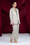 Ellemora Fashions_Silver Reign Coat Pant Set _at_Aza_Fashions