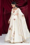 Buy_Ellemora Fashions_Shahi Safed Embroidered Anarkali With Dupatta _Online_at_Aza_Fashions