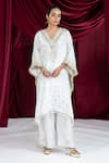 Buy_Ellemora Fashions_Chanderi Silk Kaftan & Pant Set _at_Aza_Fashions