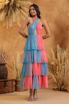 Buy_B'Infinite_Sky Candy Tulle Tiered Dress _Online_at_Aza_Fashions